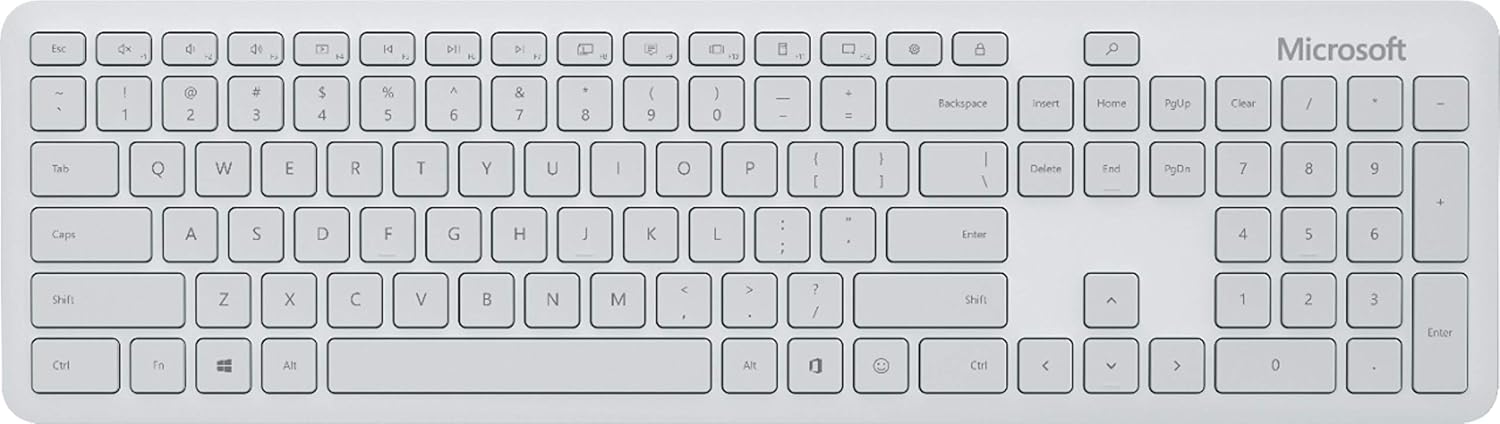 Microsoft - Bluetooth Keyboard and Mouse Bundle - Glacier